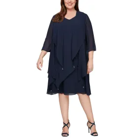 Alex Evenings 8492010 Short Sleeveless Plus Size Jacket Dress