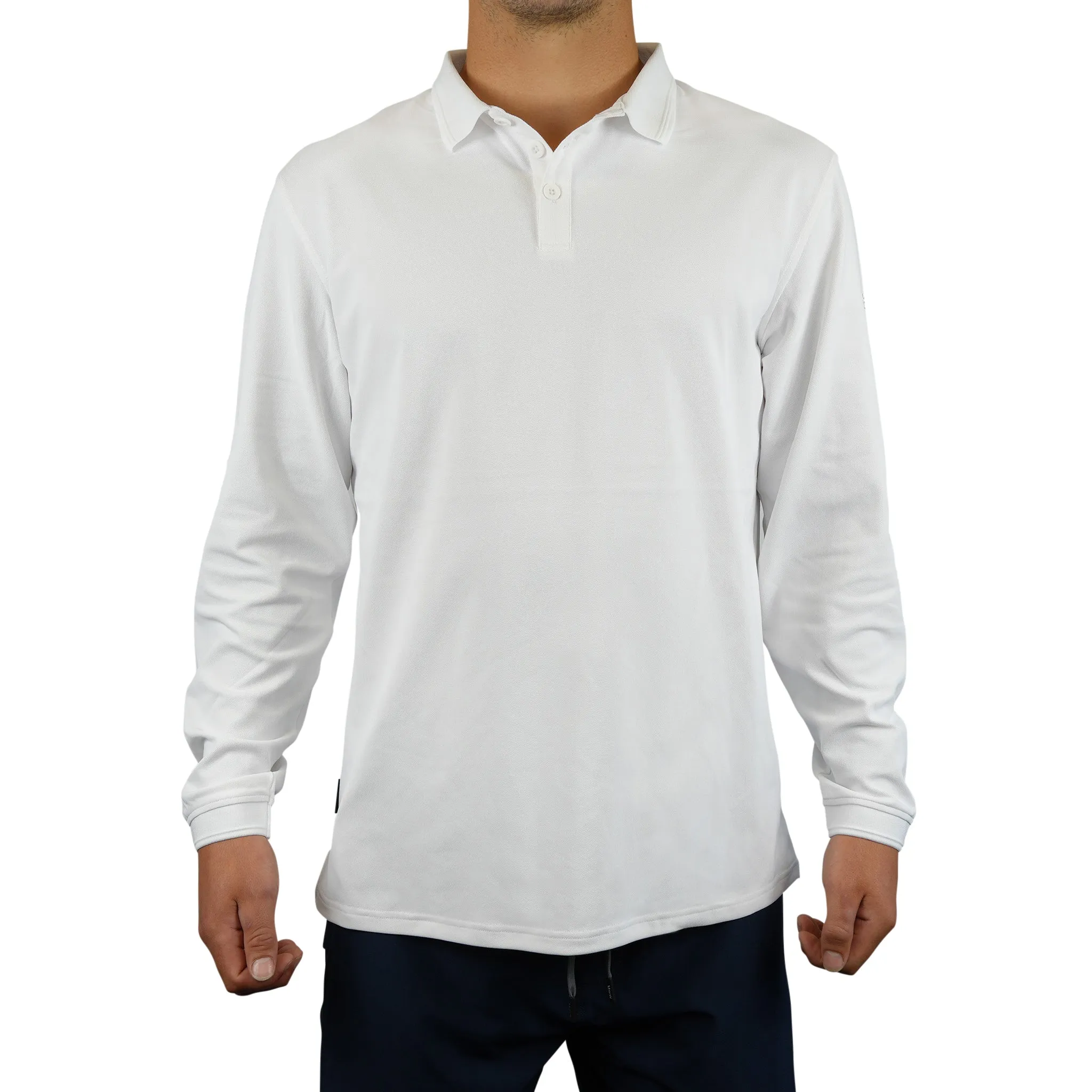 Antibes Long Sleeve Polo - White