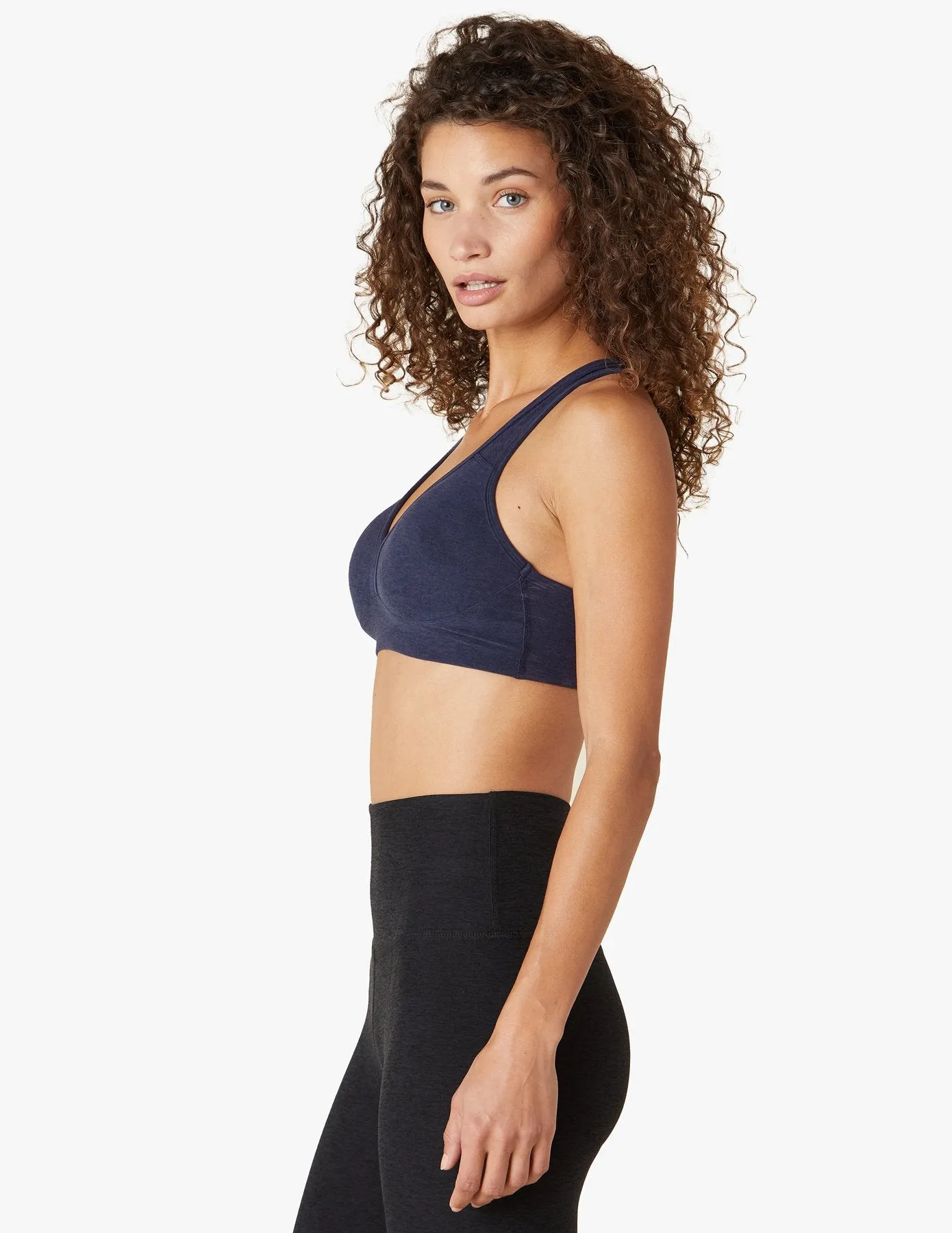 BEYOND YOGA LIFT YOUR SPIRITS BRA SPACEDYE NOCTURNAL NAVY