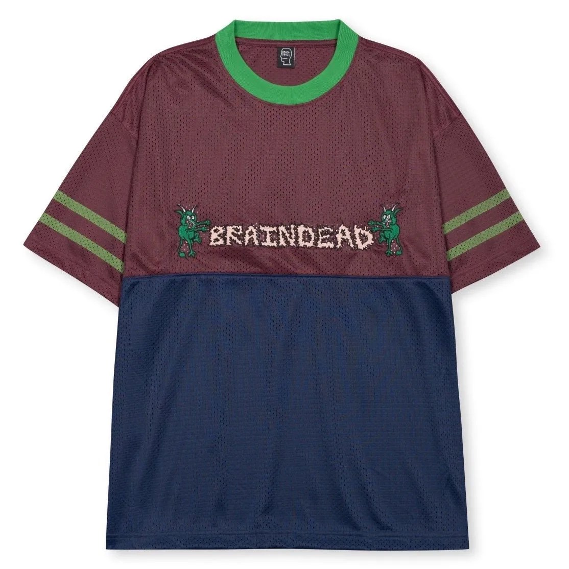 Brain Dead Paneled Football Mesh Shirt