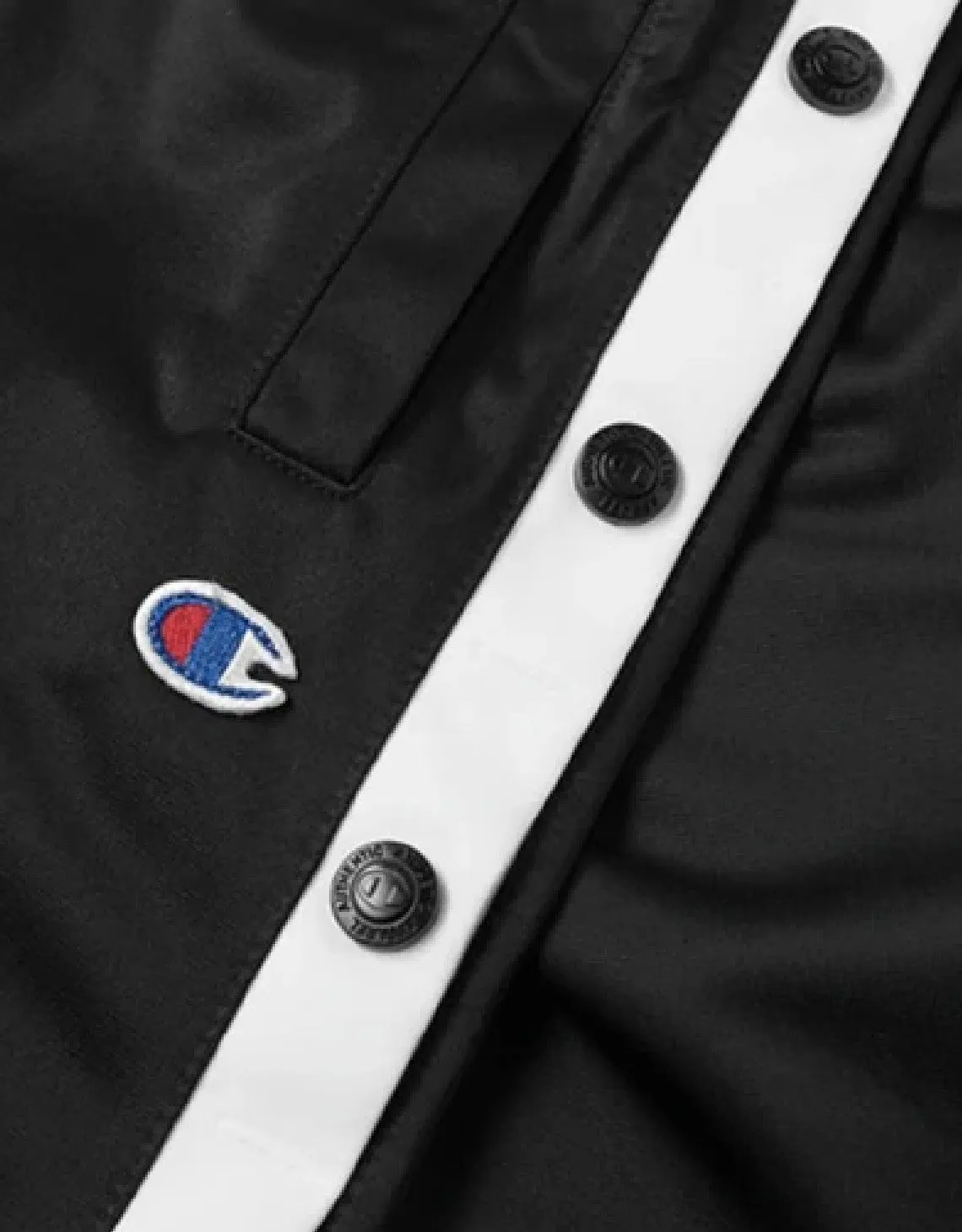 CHAMPION EUROPE SNAP BUTTON TRACK SHORTS BLACK