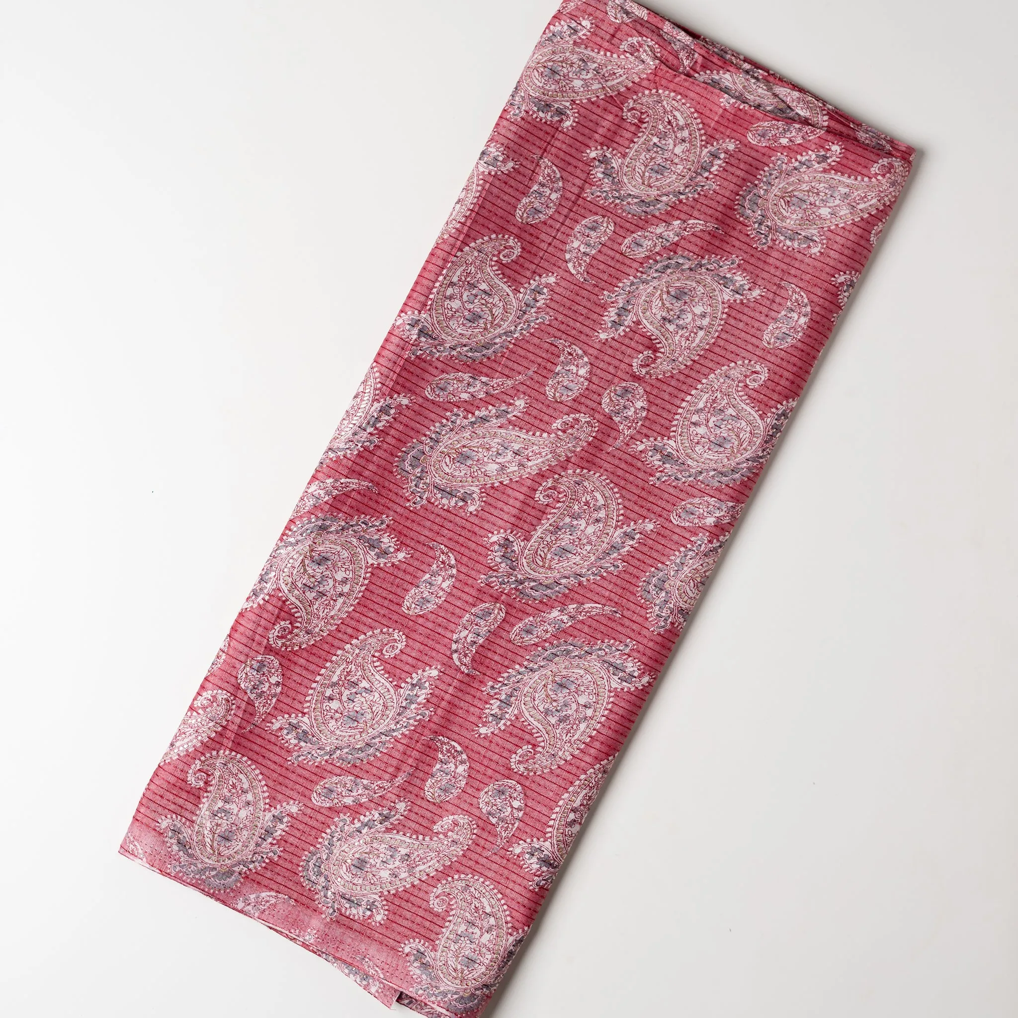 Cotton Foil Printed Fabric (Light PInk)