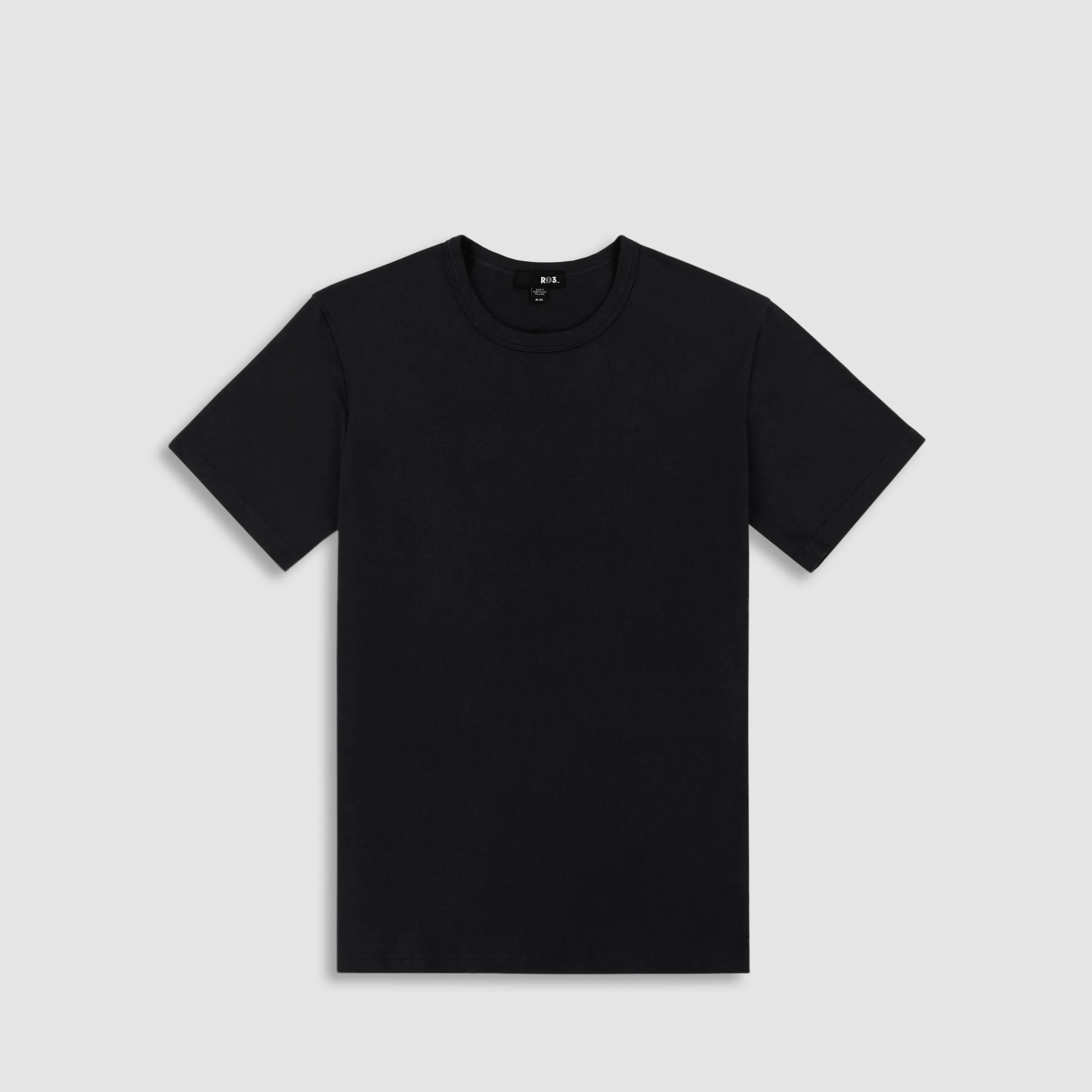 Easy Mesh Crew Neck T-Shirt Black