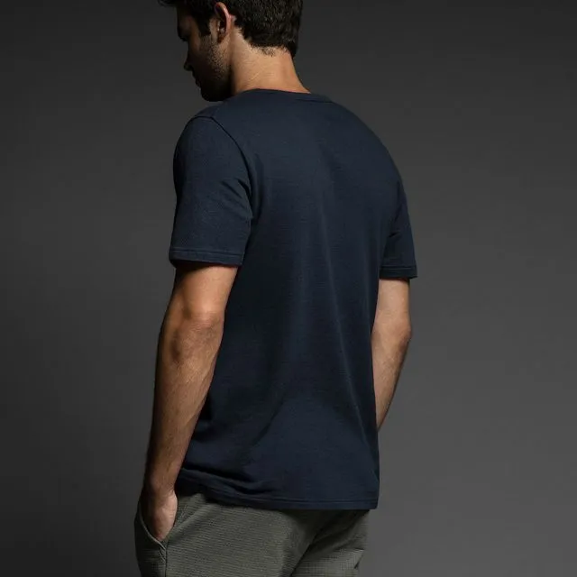 Easy Mesh Crew Neck T-Shirt Uniform Navy