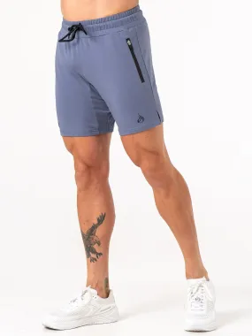 Endurance Track Shorts - Denim Blue