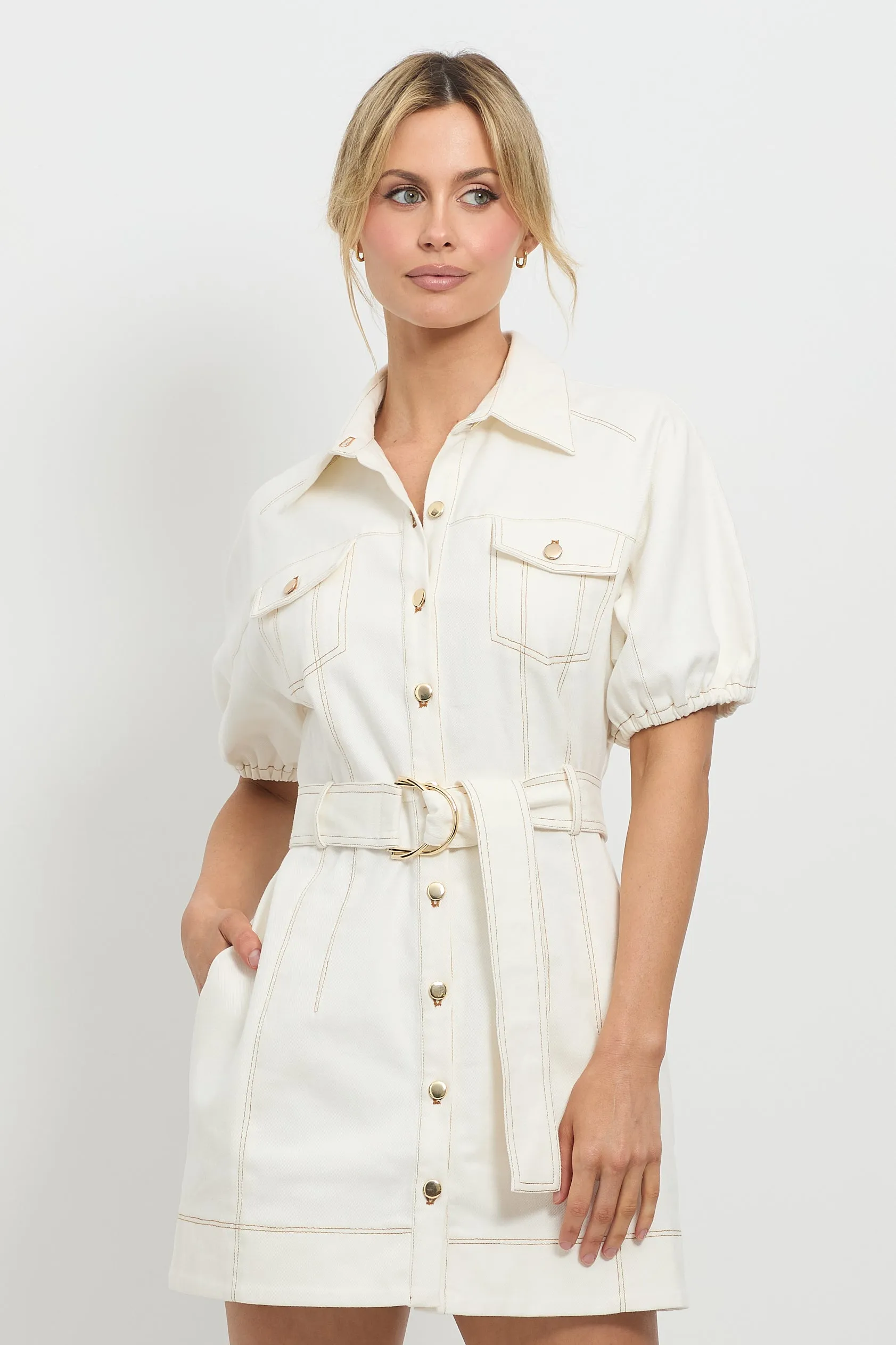 Good Vibes Shirt Dress