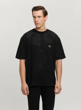 Guess Originals Black Mesh T-Shirt