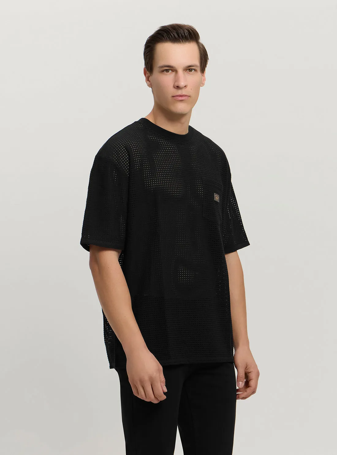 Guess Originals Black Mesh T-Shirt