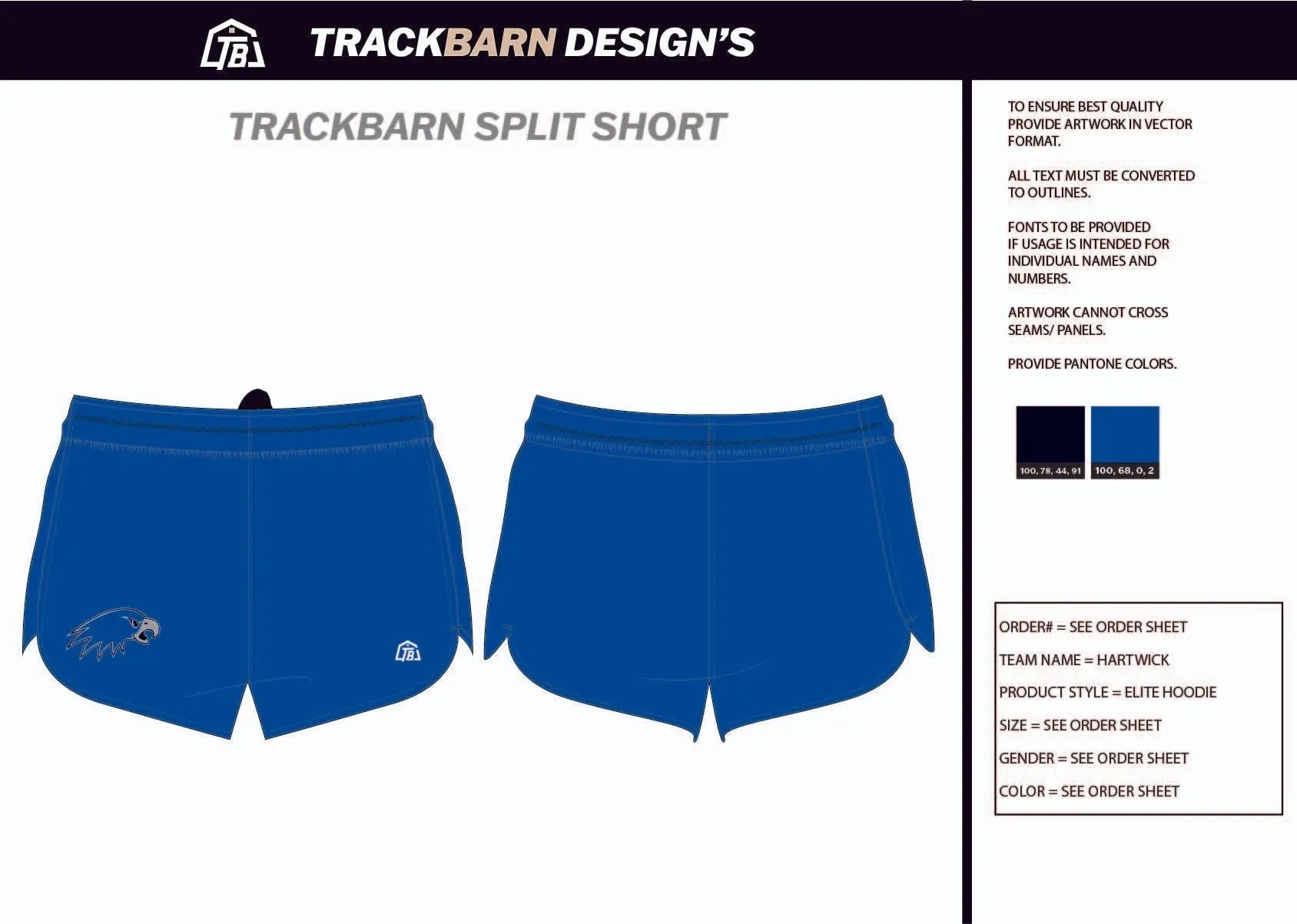 Hartwick-- Womens Split Track Short