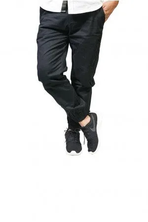 Jogger Pants with Zipper Detail in Black