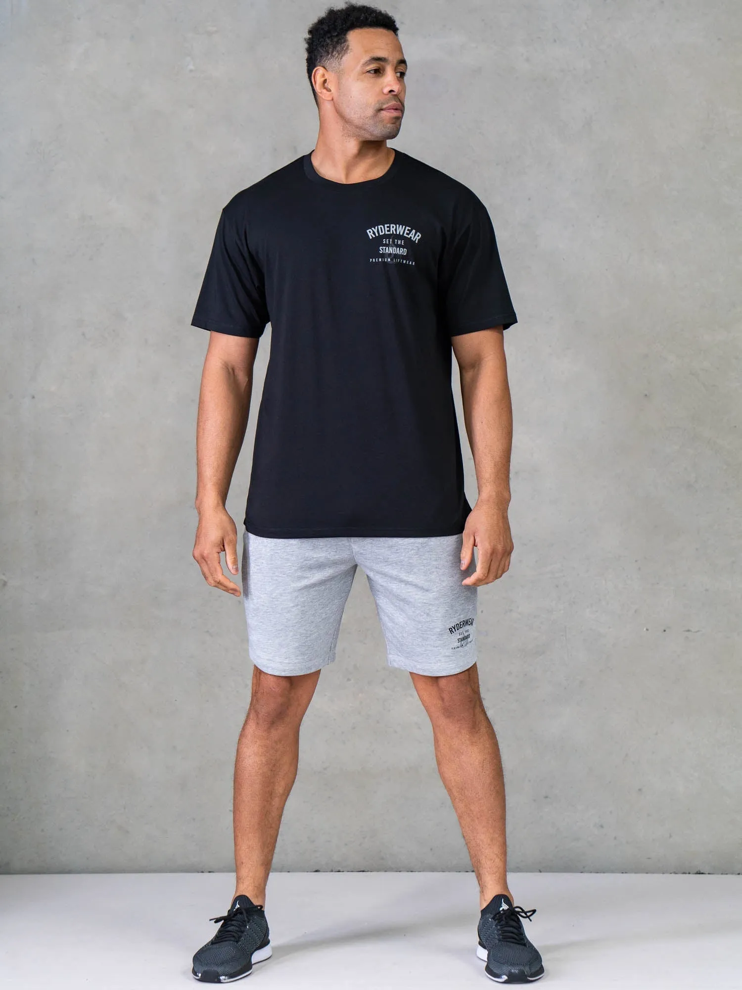 Legacy Track Shorts - Grey Marl