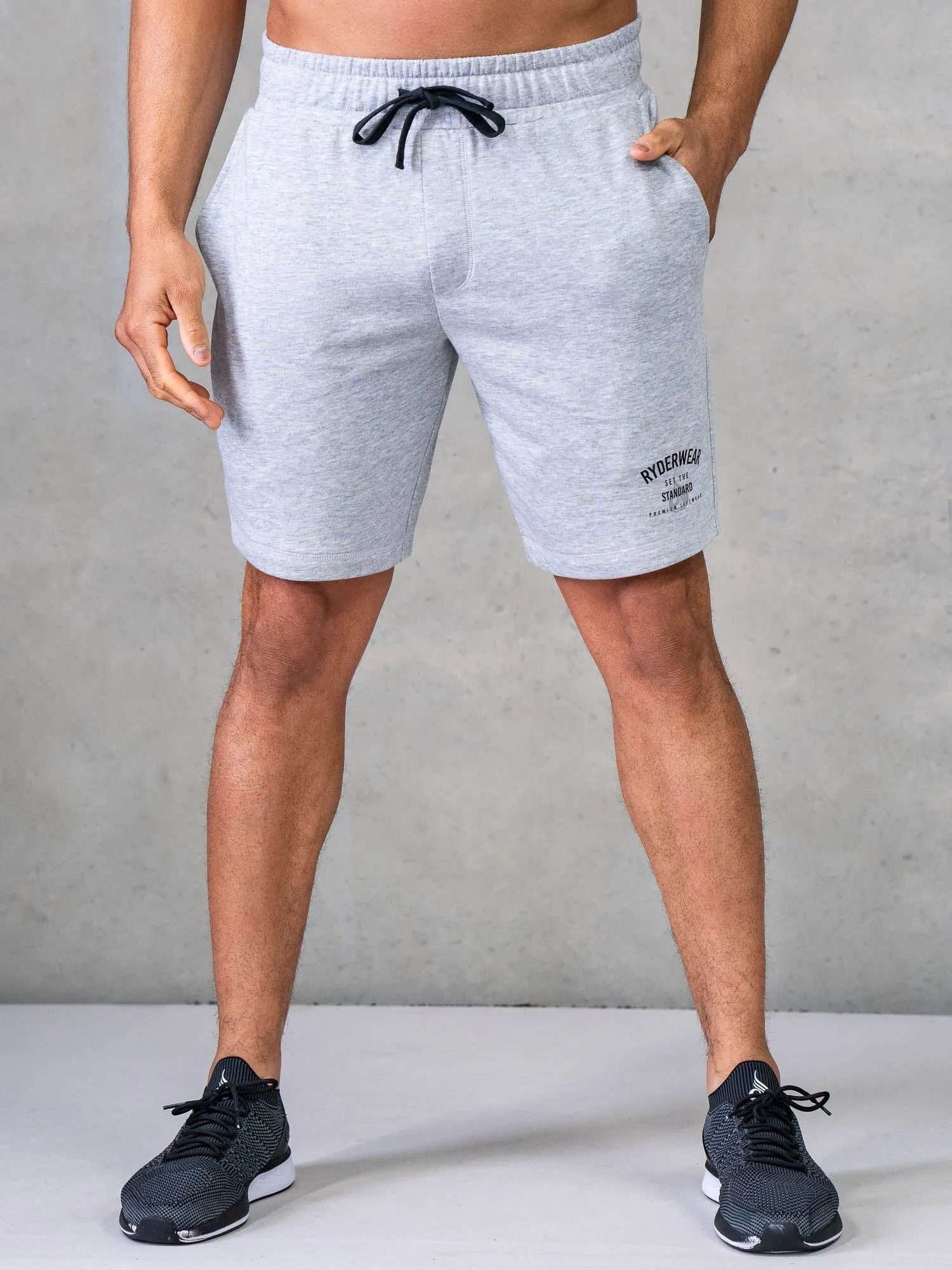 Legacy Track Shorts - Grey Marl