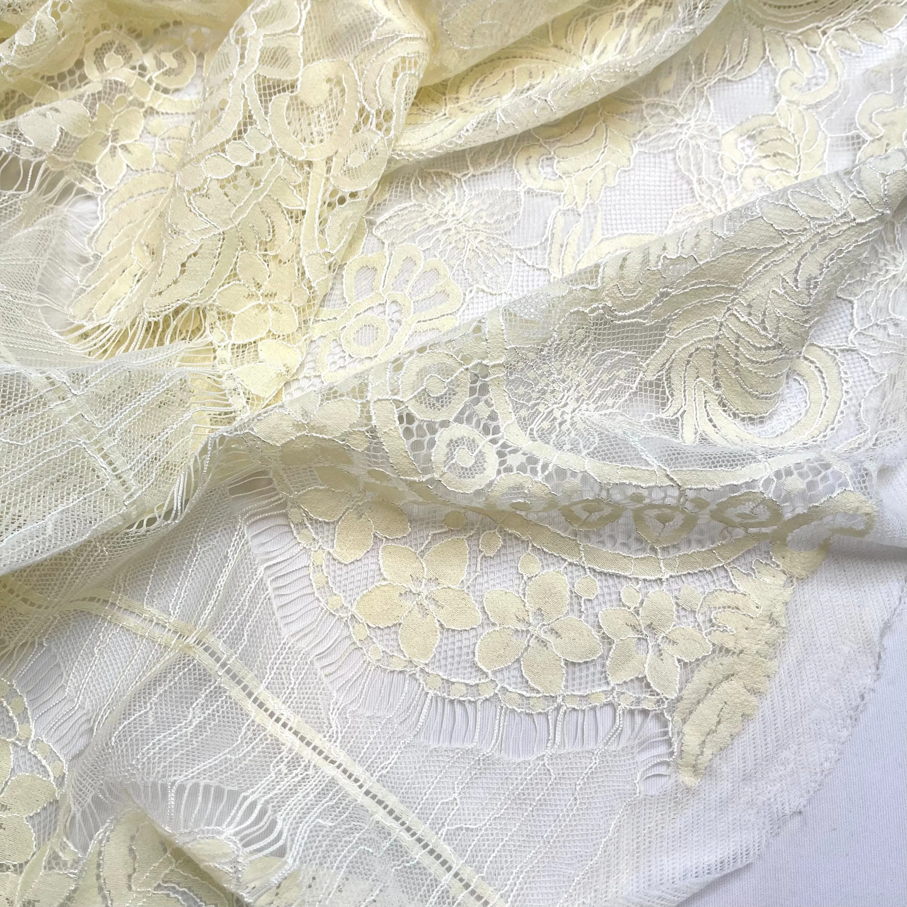 Lemon Soufflé Lace Panel