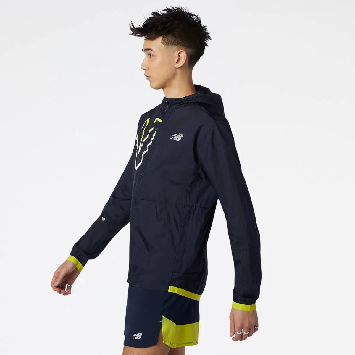 Men's New Balance Printed Impact Run Light Pack Jacket - MJ01238-SYE