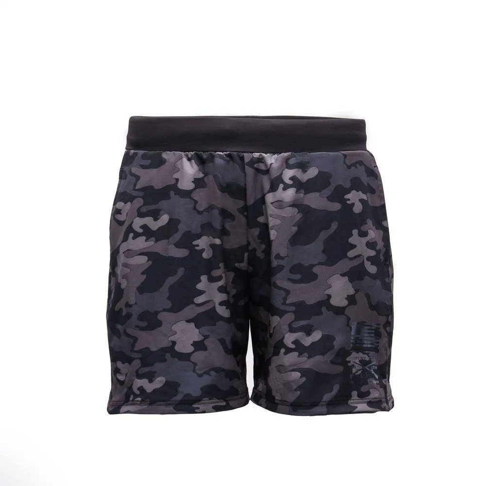 Men's Training Shorts - Black Camo