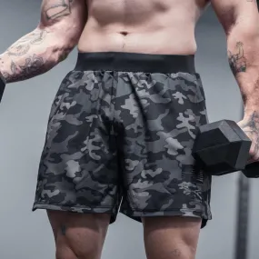 Men's Training Shorts - Black Camo