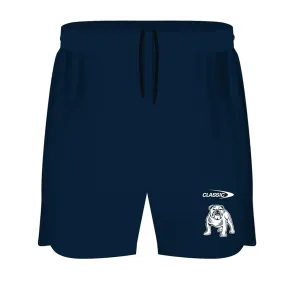 NRL 2024 Training Shorts - Canterbury Bulldogs - Navy - Youth - Kids