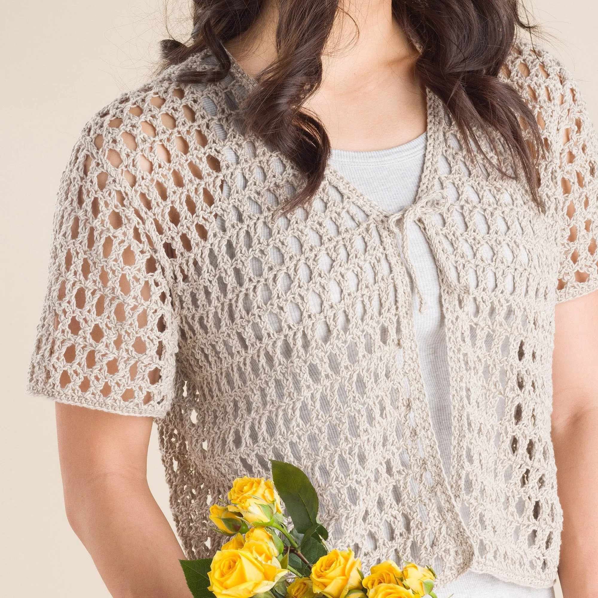 Patons Crochet Mesh Beachside Cardigan