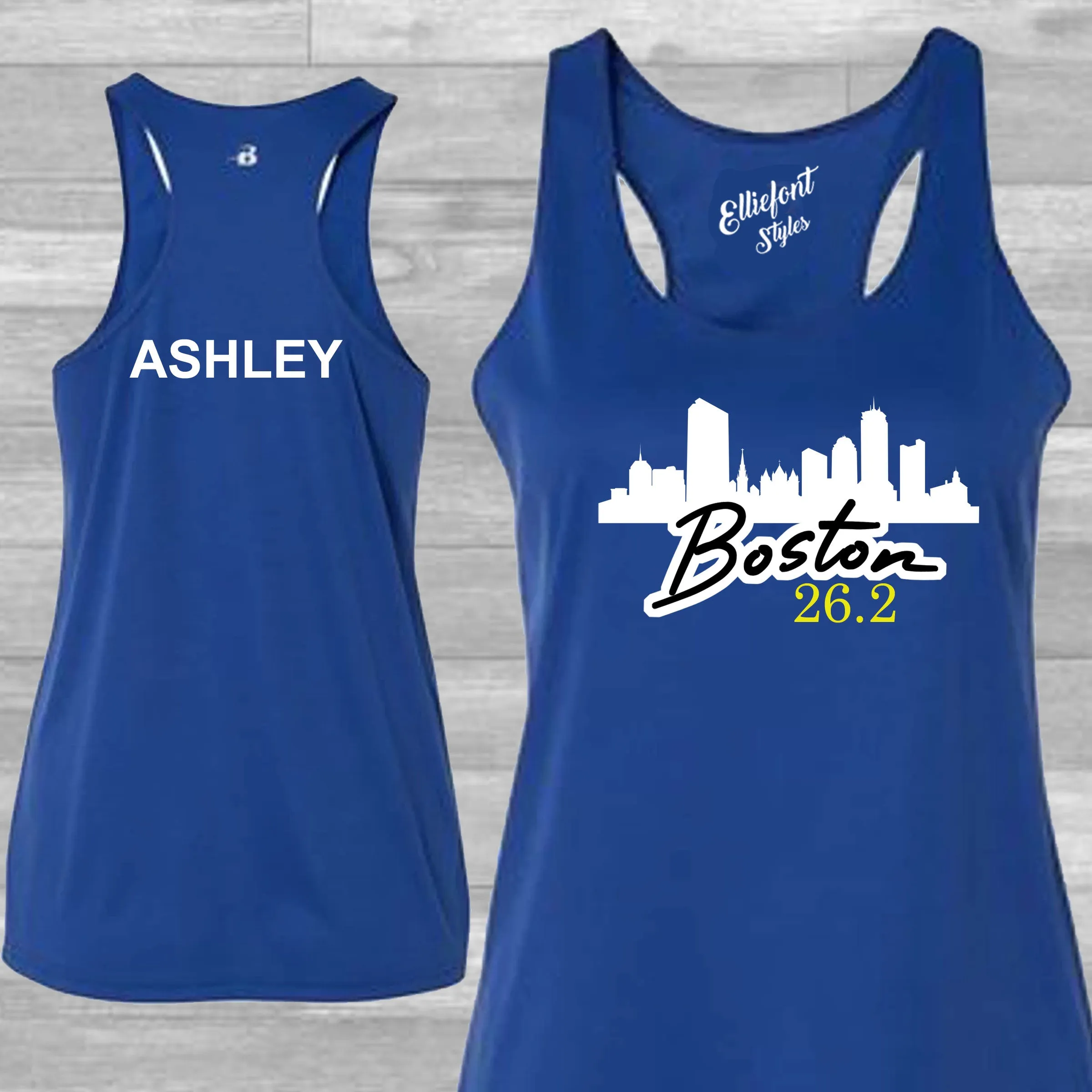 Personalized Boston Marathon 26.2 Drifit Tank Top