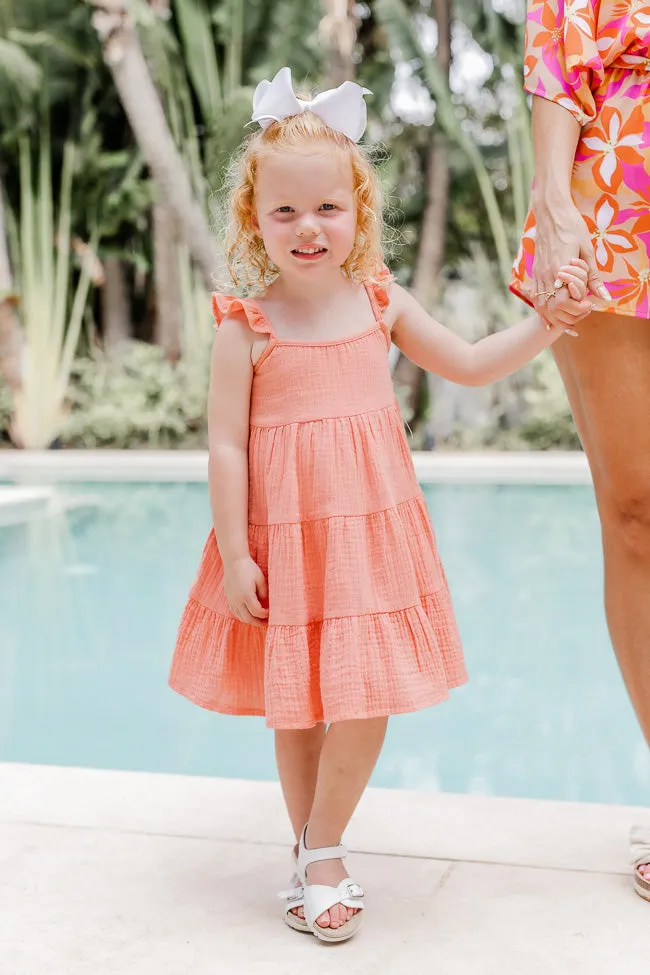 Running Around Together Kids Terracotta Gauze Dress FINAL SALE