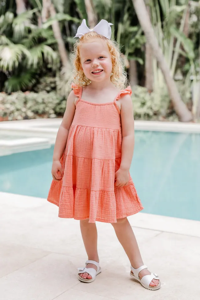 Running Around Together Kids Terracotta Gauze Dress FINAL SALE