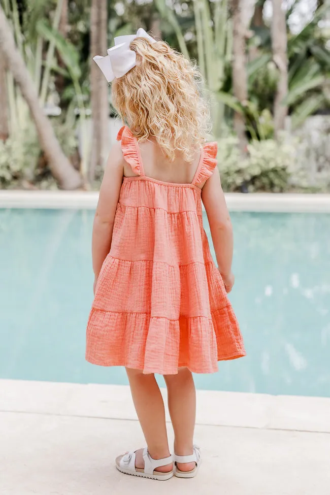 Running Around Together Kids Terracotta Gauze Dress FINAL SALE