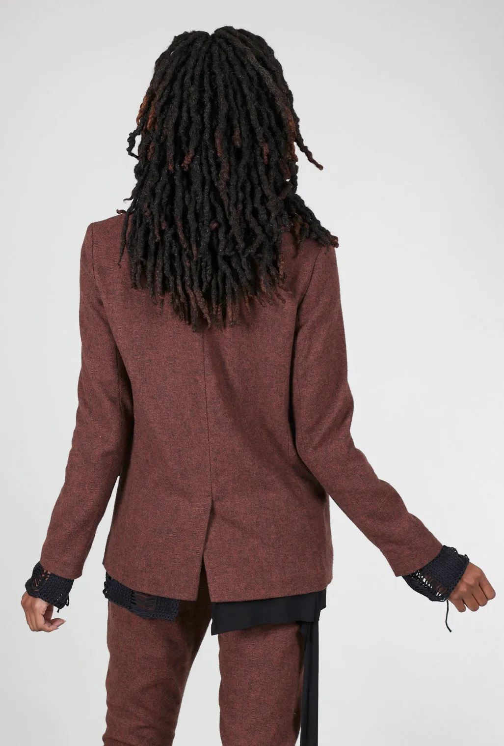 Smith Flannel Jacket, Dark Terracotta