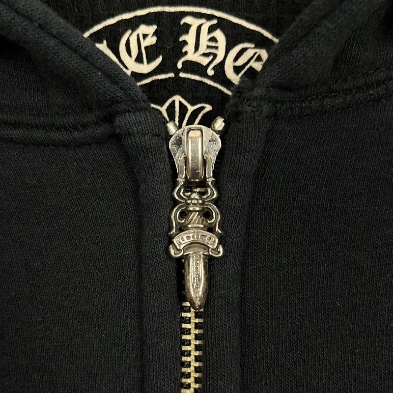 Thermal Hoodie CHROME HEARTS Gold Cross Logo Vintage