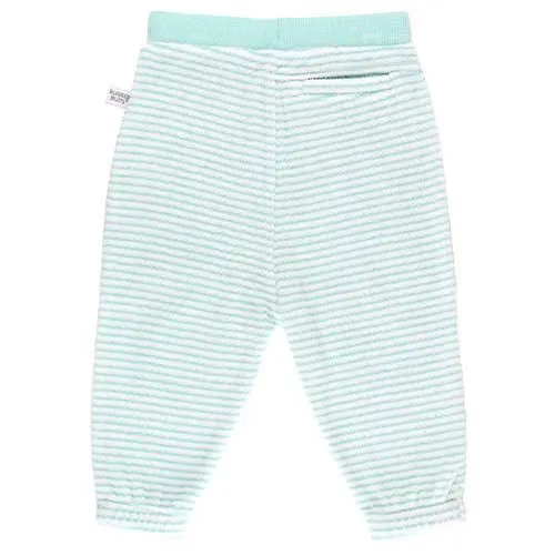 Vintage Aqua Stripe Terry Knit Joggers