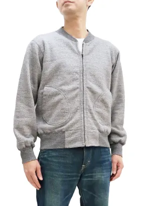 Whitesville Full-zip Sweatshirt No Hood with thermal lining Men's Waffle Lined Plain Zippered Sweatshirt Jacket WV69035 113 Heather-Gray