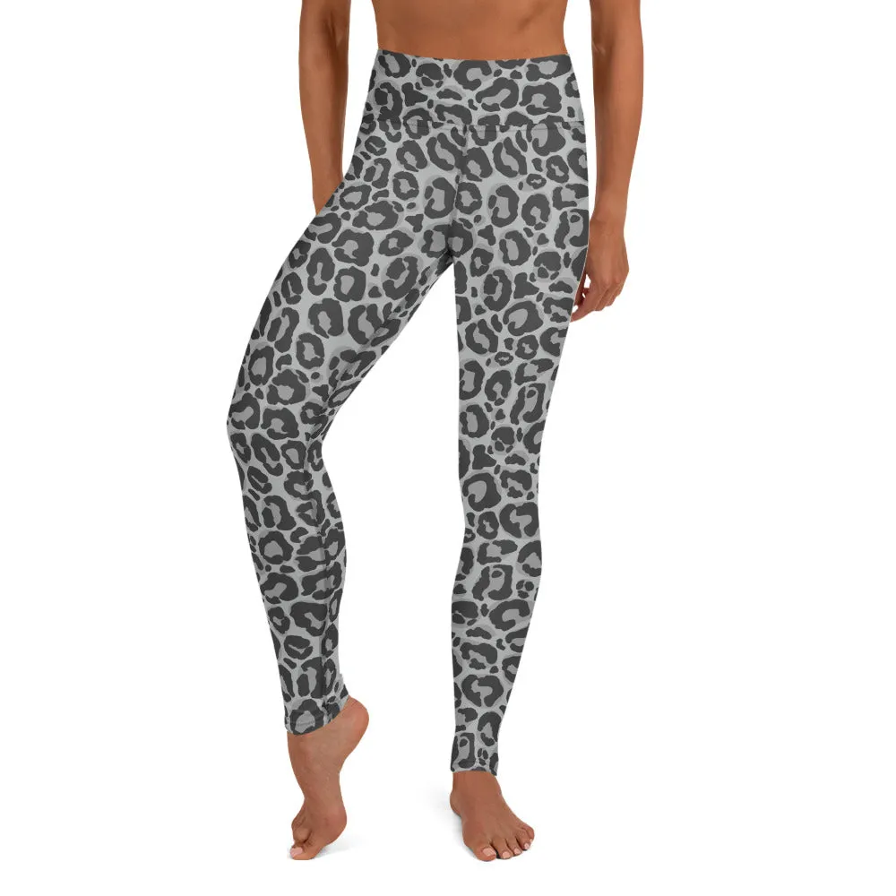 Yoga Leggings Grey Leopard