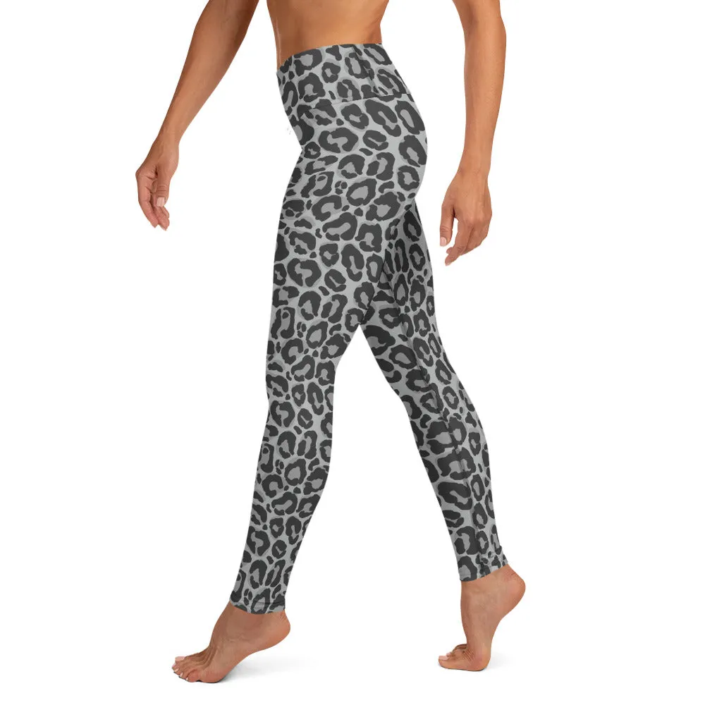 Yoga Leggings Grey Leopard